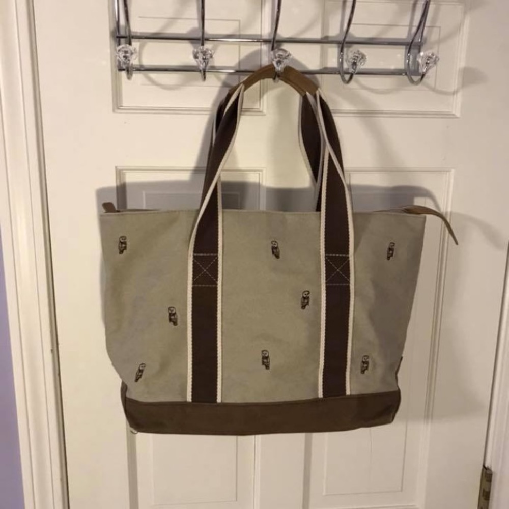 L.L. Bean owl tote
